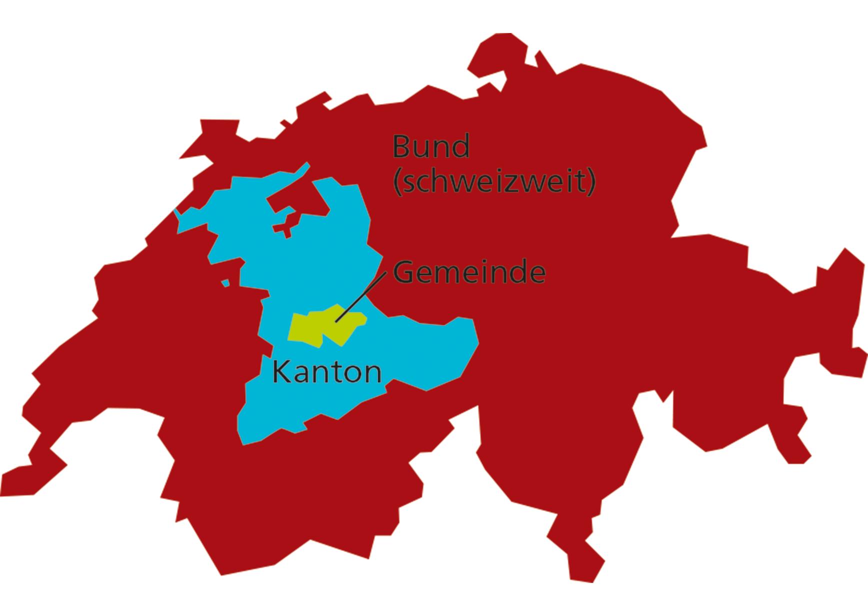 Karte der Schweiz